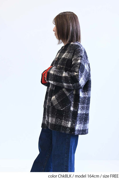 ≪SALE≫Wool-Like Crew Neck Coat