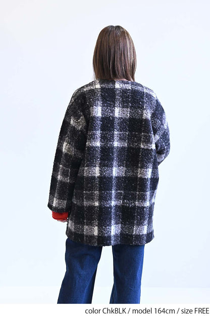 ≪SALE≫Wool-Like Crew Neck Coat