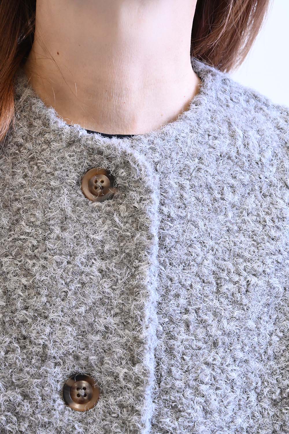 ≪SALE≫Wool-Like Crew Neck Coat
