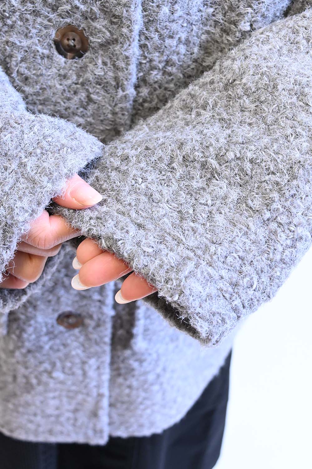 ≪SALE≫Wool-Like Crew Neck Coat