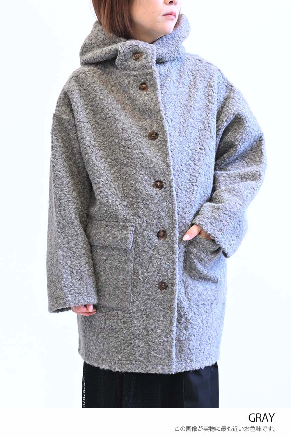 ≪SALE≫ウールライクフード付きコート – HEART MARKET