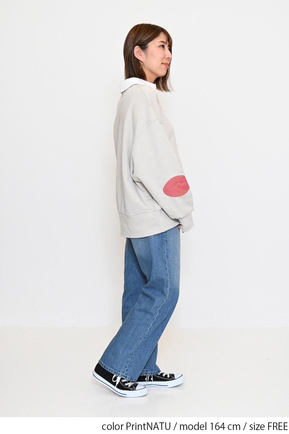 【charmmy】スキッパー刺繍プルオーバー