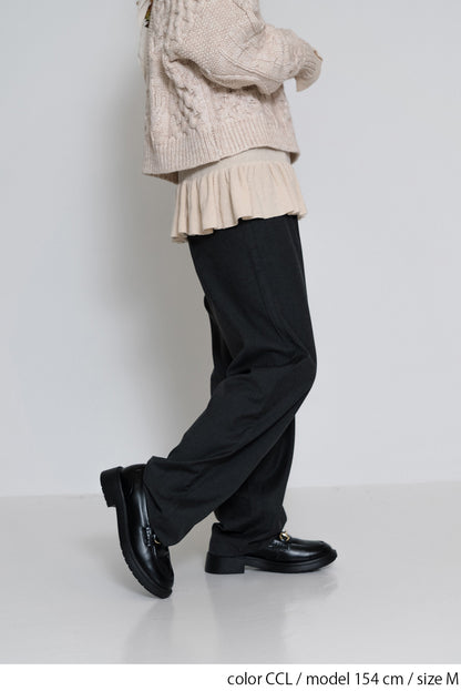 ≪SALE≫ハイウエストにもなる2WAYタックパンツ