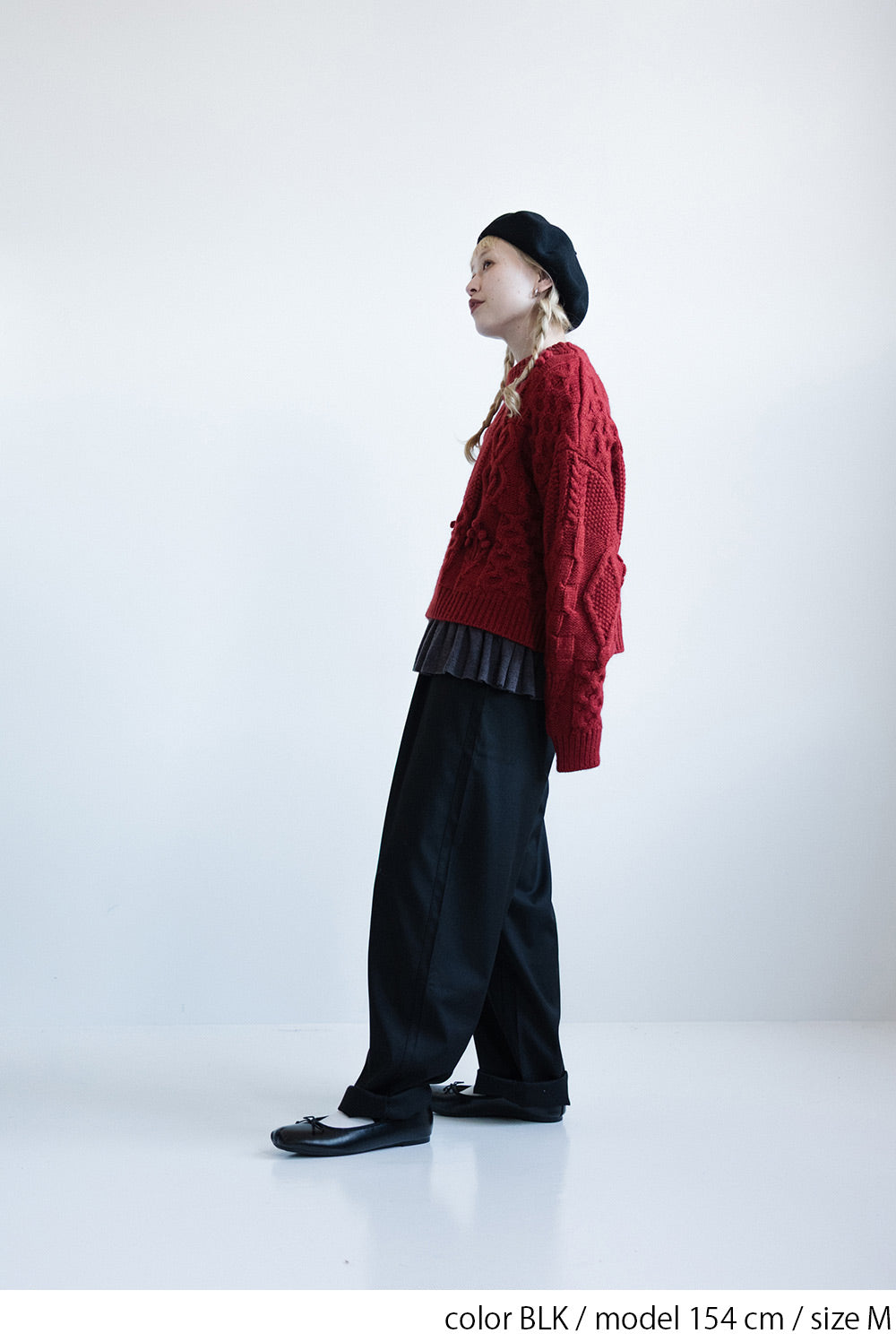 ≪SALE≫ハイウエストにもなる2WAYタックパンツ