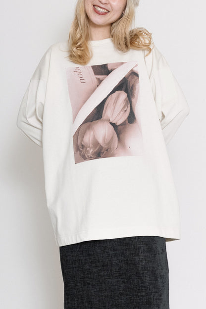 ≪SALE≫ Flower Print Long Tee