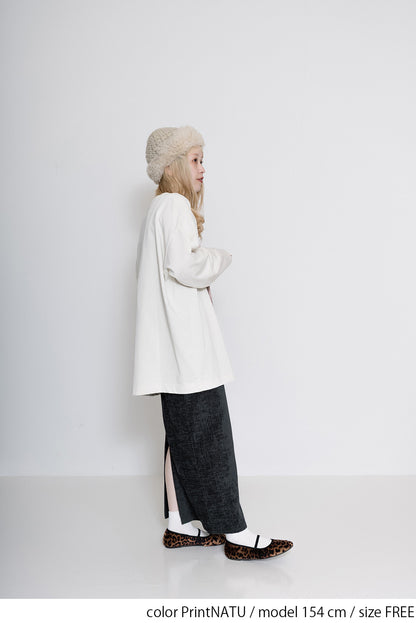 ≪SALE≫ Flower Print Long Tee