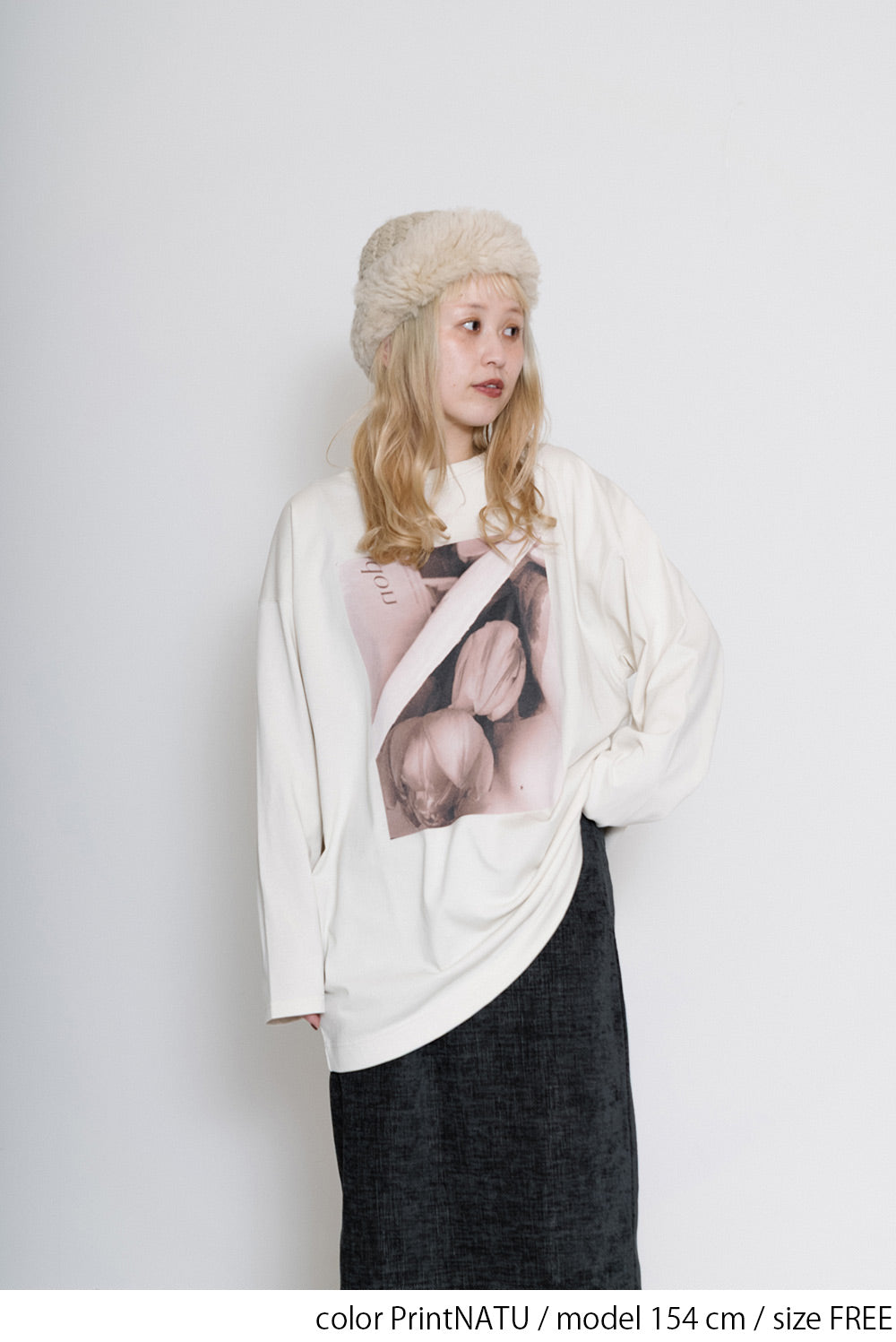 ≪SALE≫ Flower Print Long Tee