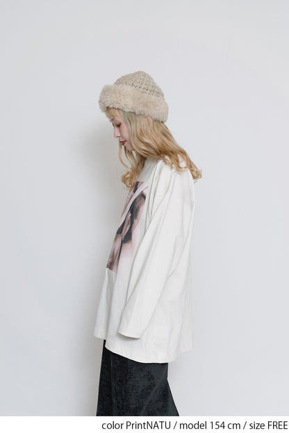 ≪SALE≫ Flower Print Long Tee