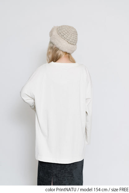 ≪SALE≫ Flower Print Long Tee