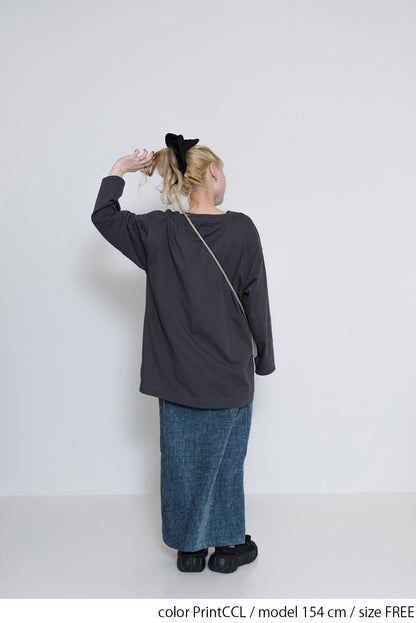 ≪SALE≫ Flower Print Long Tee