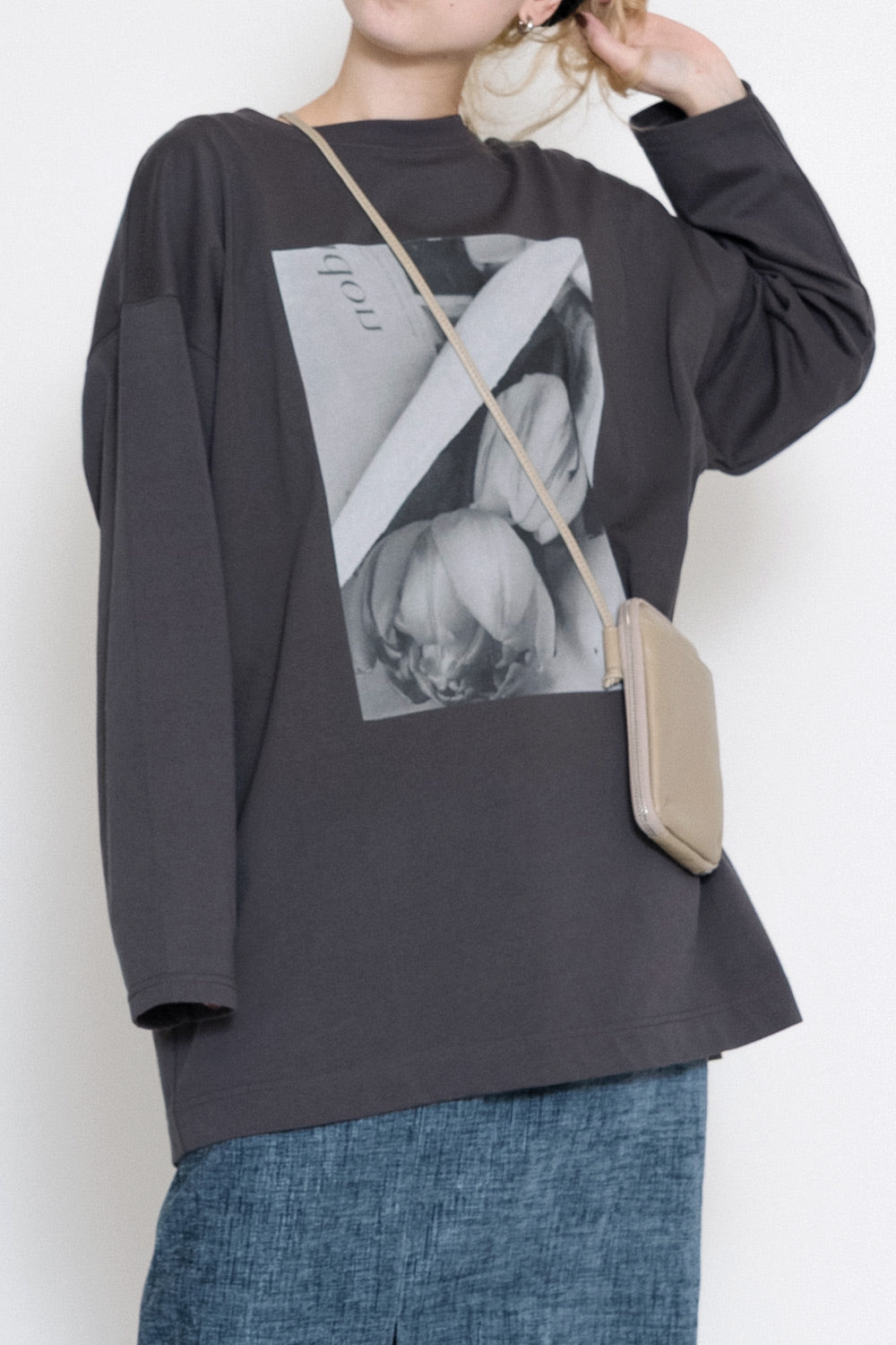 ≪SALE≫ Flower Print Long Tee