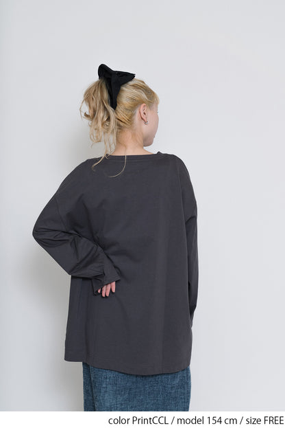 ≪SALE≫ Flower Print Long Tee