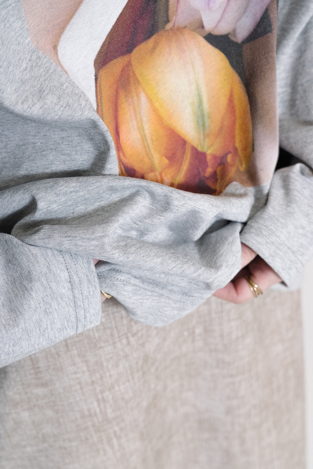 ≪SALE≫ Flower Print Long Tee