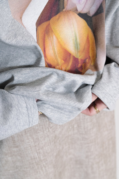 ≪SALE≫ Flower Print Long Tee