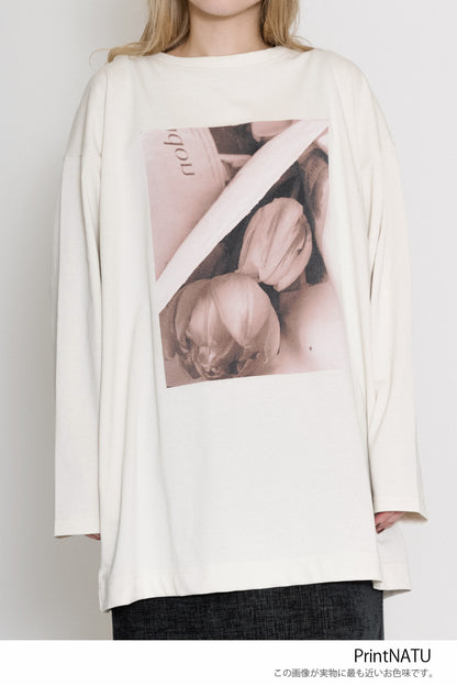 ≪SALE≫ Flower Print Long Tee