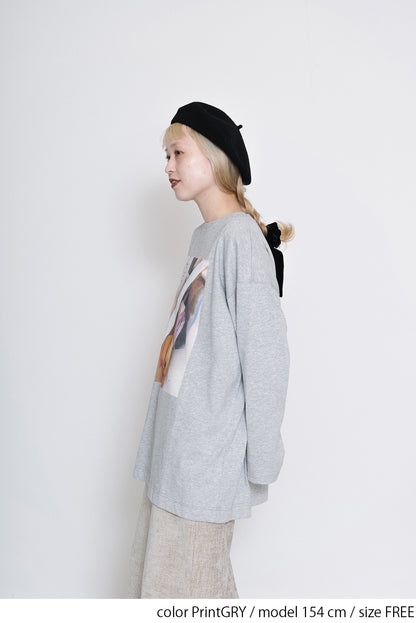 ≪SALE≫ Flower Print Long Tee