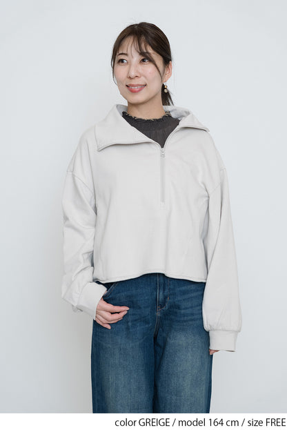 ≪SALE≫ Turtleneck Zip Pullover