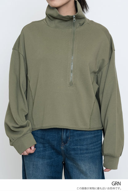 ≪SALE≫ Turtleneck Zip Pullover