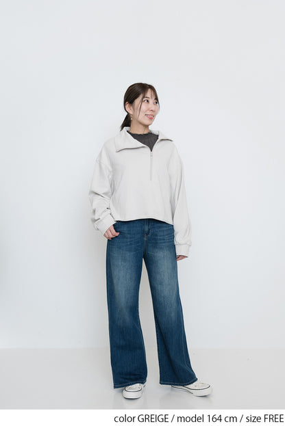 ≪SALE≫ Turtleneck Zip Pullover
