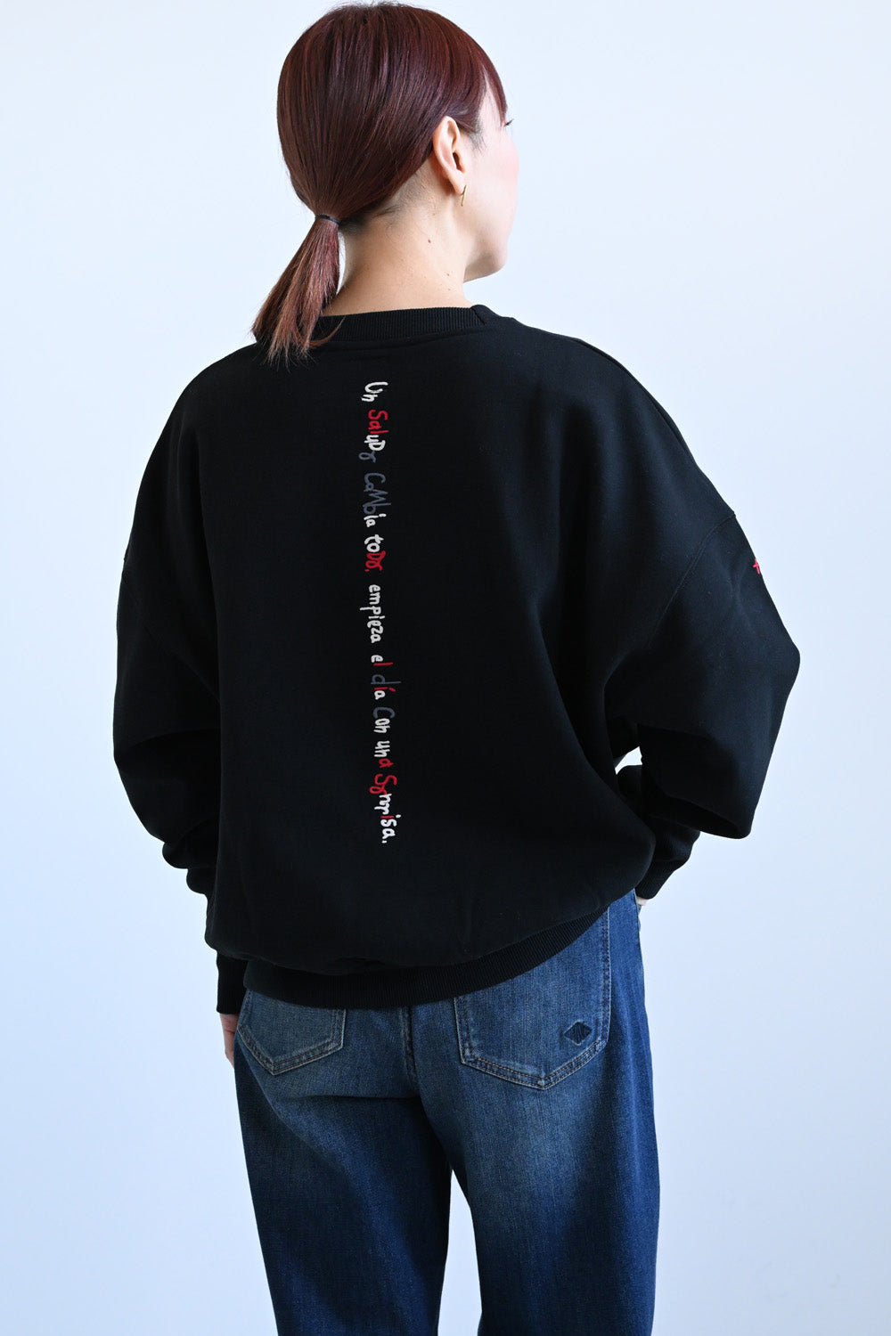 ≪SALE≫Embroidered Brushed Pullover