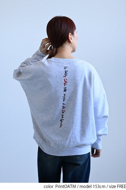 ≪SALE≫Embroidered Brushed Pullover
