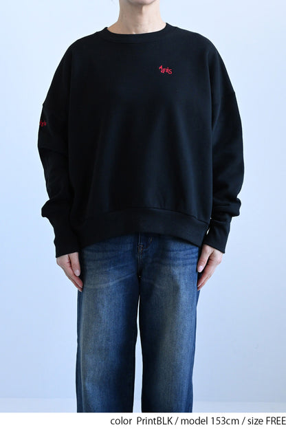 ≪SALE≫Embroidered Brushed Pullover