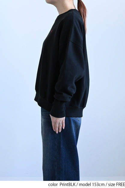 ≪SALE≫Embroidered Brushed Pullover