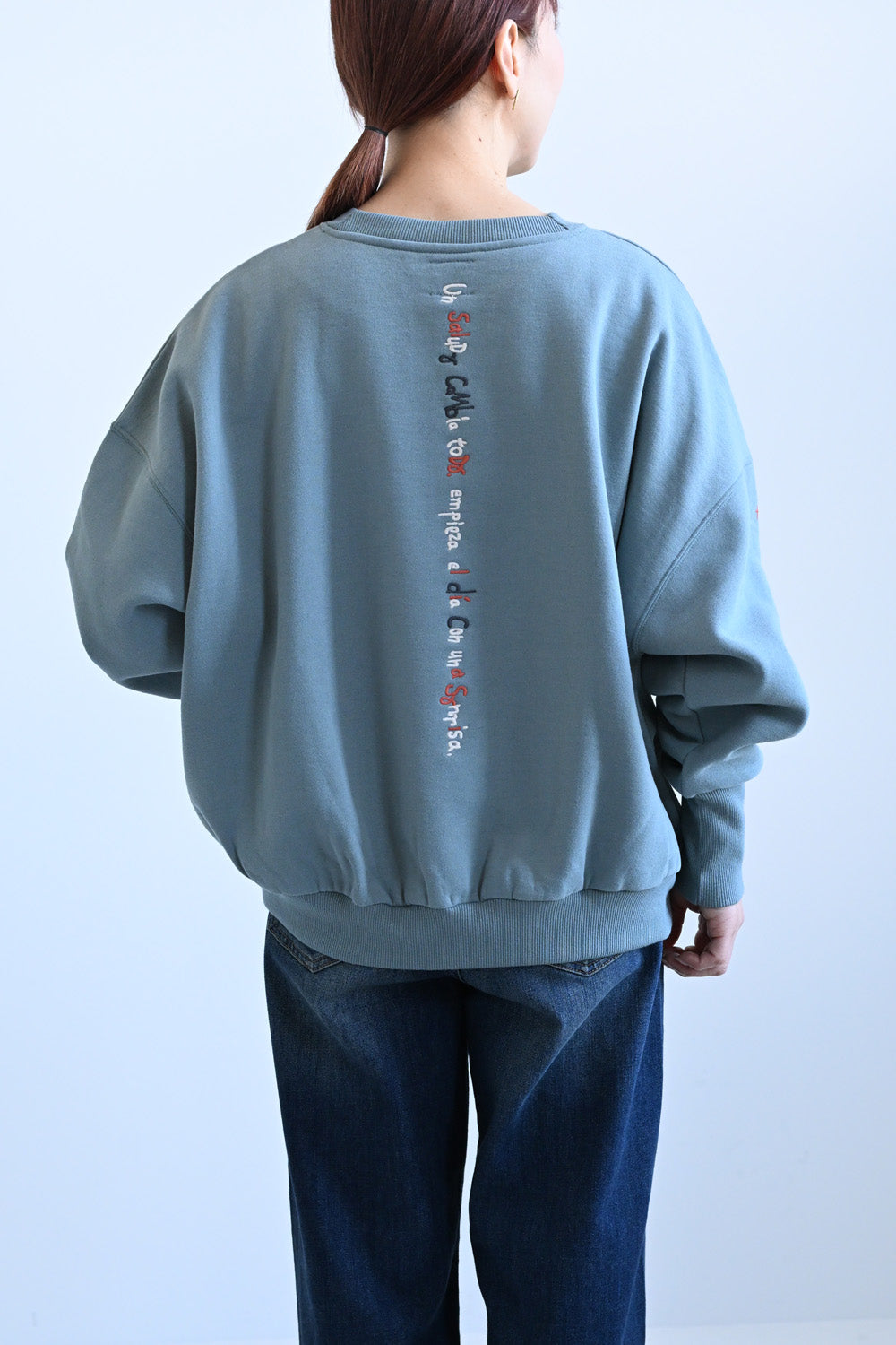 ≪SALE≫Embroidered Brushed Pullover