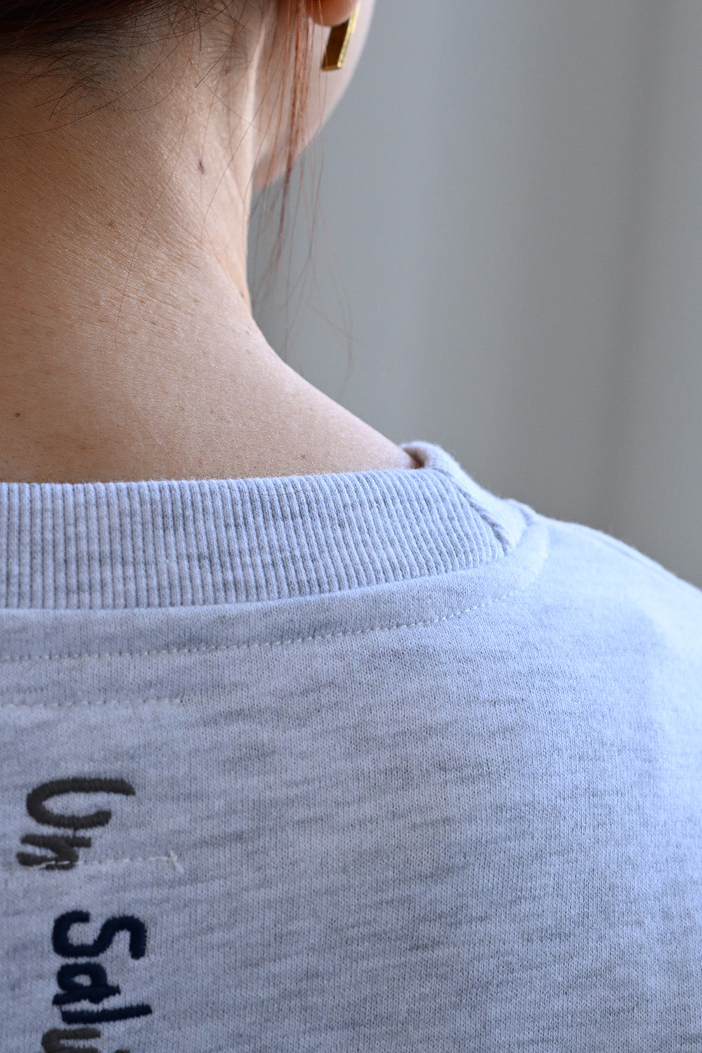 ≪SALE≫Embroidered Brushed Pullover