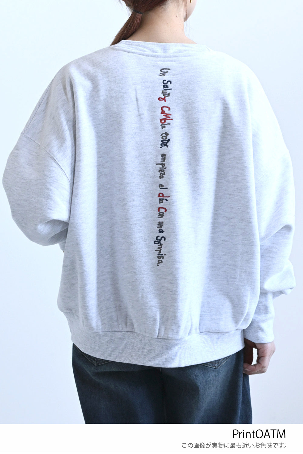 ≪SALE≫Embroidered Brushed Pullover