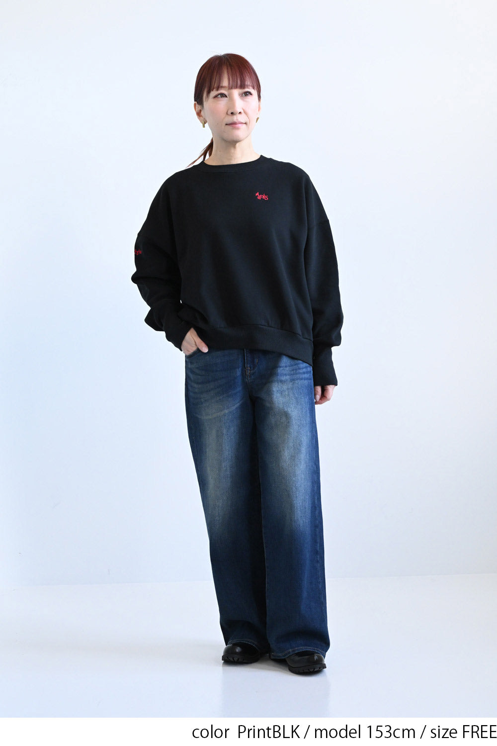 ≪SALE≫Embroidered Brushed Pullover
