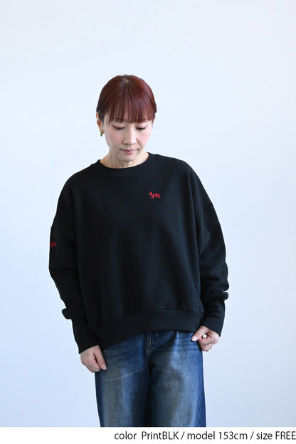 ≪SALE≫Embroidered Brushed Pullover
