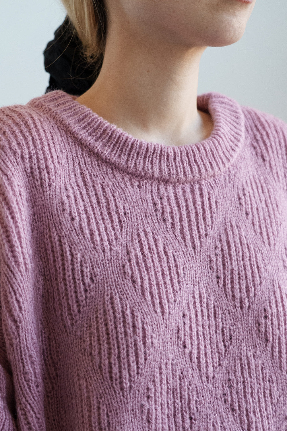 ≪SALE≫Crew Neck Textured Knit Pullover