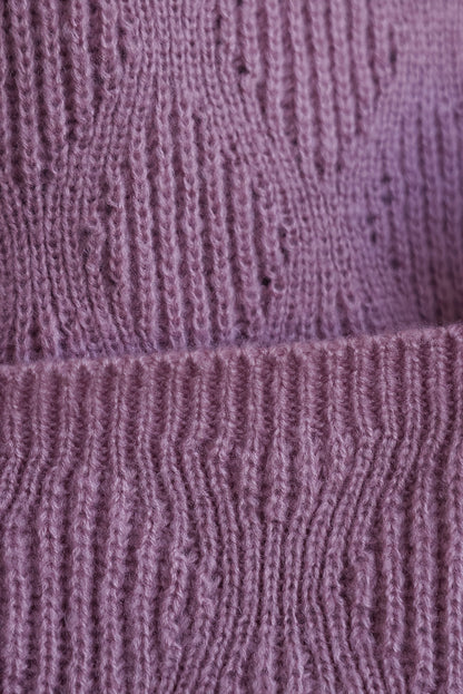 ≪SALE≫Crew Neck Textured Knit Pullover
