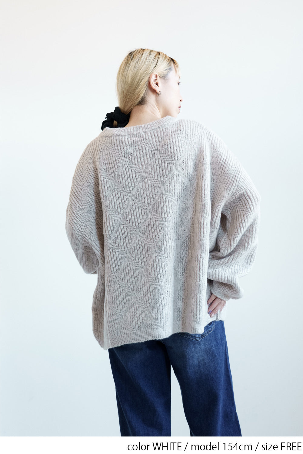 ≪SALE≫Crew Neck Textured Knit Pullover