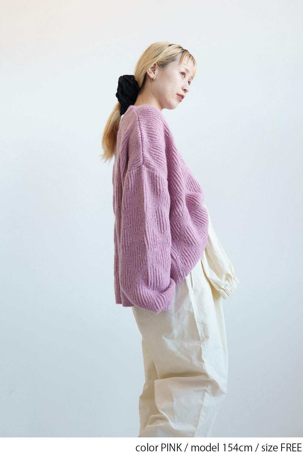 ≪SALE≫Crew Neck Textured Knit Pullover