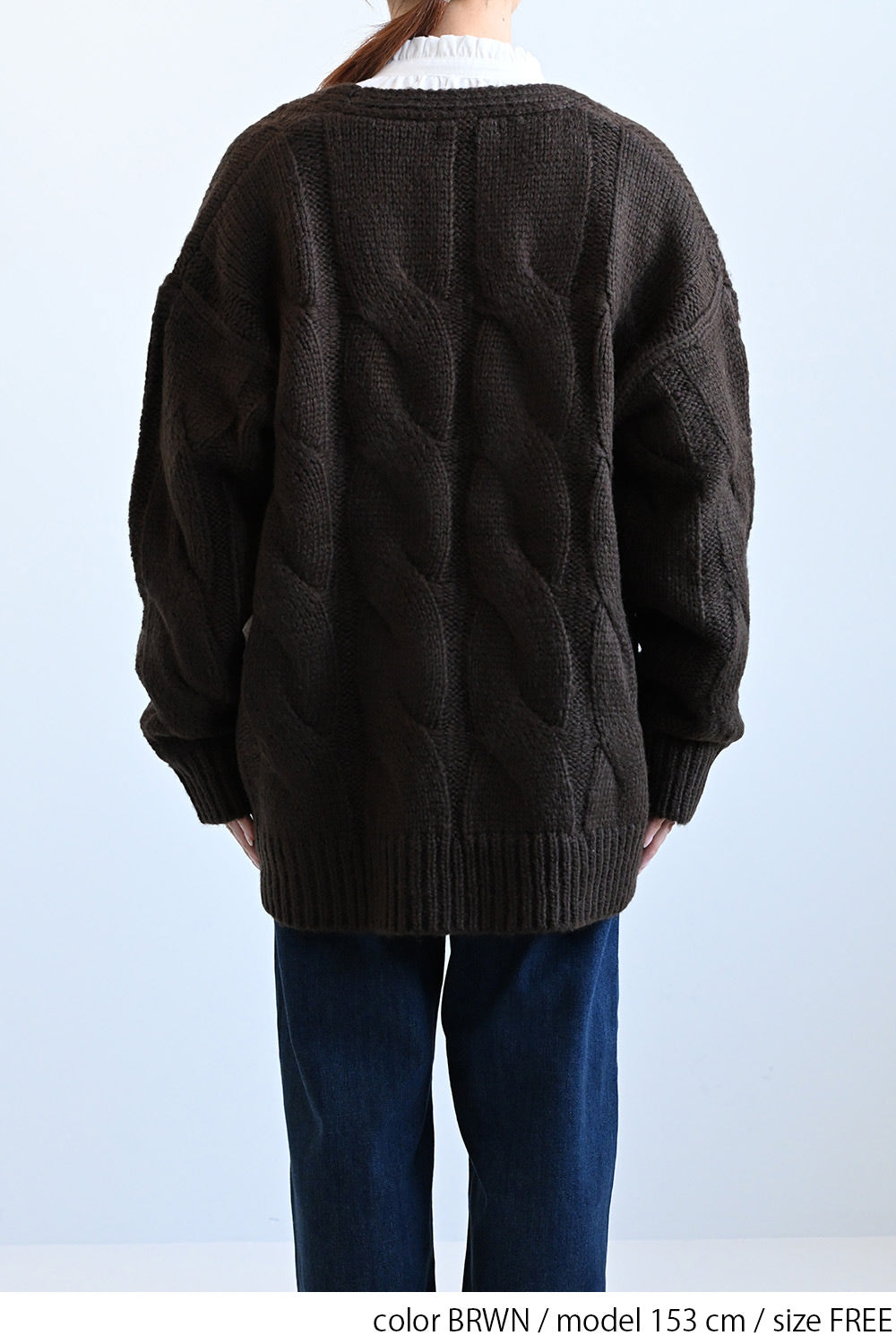 ≪SALE≫V-Neck Thick Cable Pullover