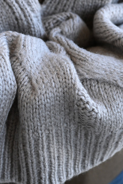 ≪SALE≫V-Neck Thick Cable Pullover