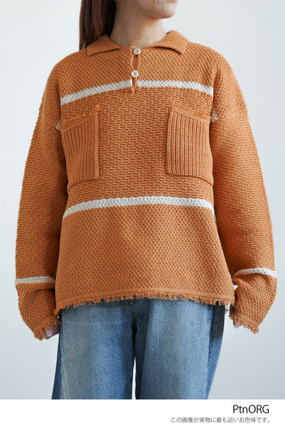 スキッパーかの子ニットプルオーバー
