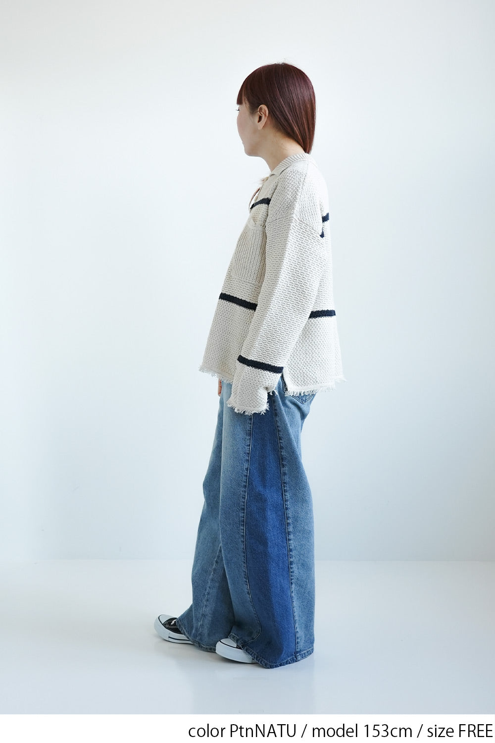 スキッパーかの子ニットプルオーバー