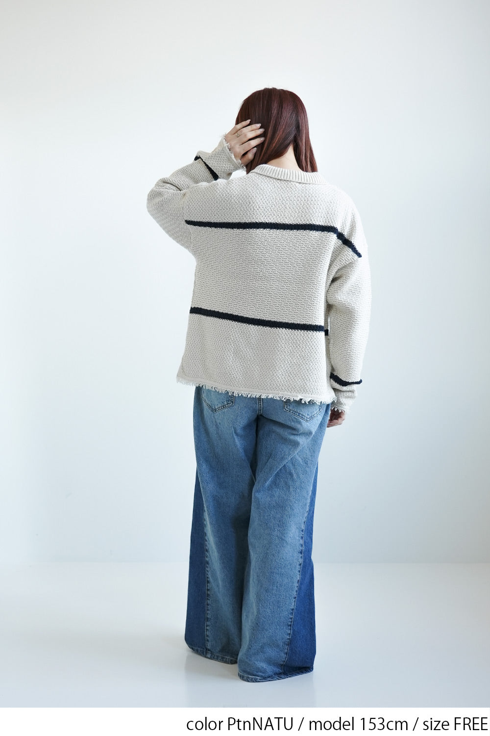 スキッパーかの子ニットプルオーバー