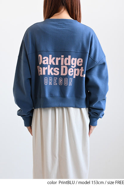 oakridge裏起毛ショートトレーナー