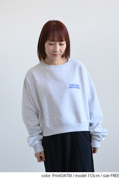 oakridge裏起毛ショートトレーナー
