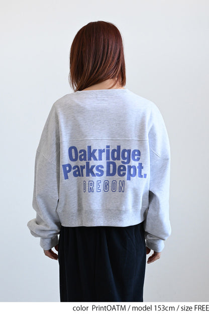oakridge裏起毛ショートトレーナー