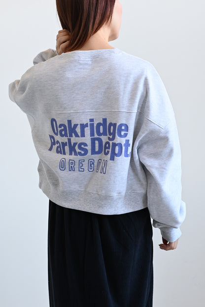 oakridge裏起毛ショートトレーナー