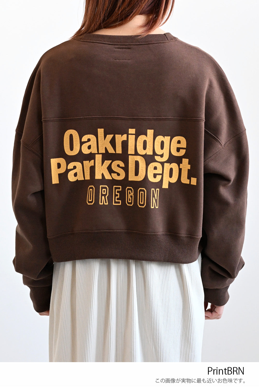 oakridge裏起毛ショートトレーナー