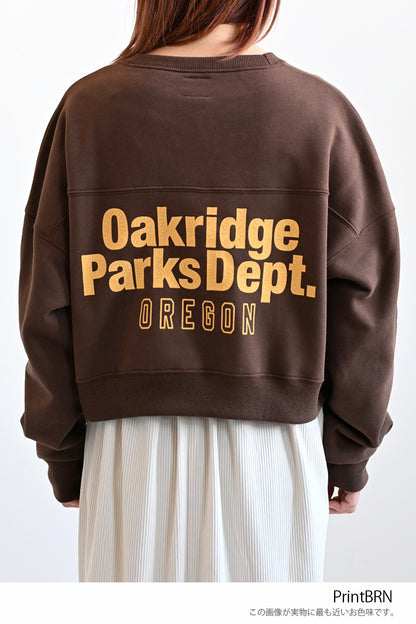 oakridge裏起毛ショートトレーナー
