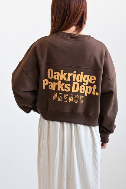 oakridge裏起毛ショートトレーナー
