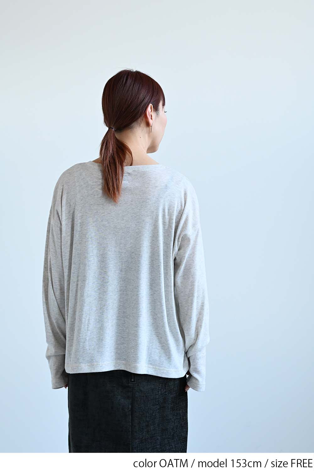やわらかストレッチ長袖指穴Tee
