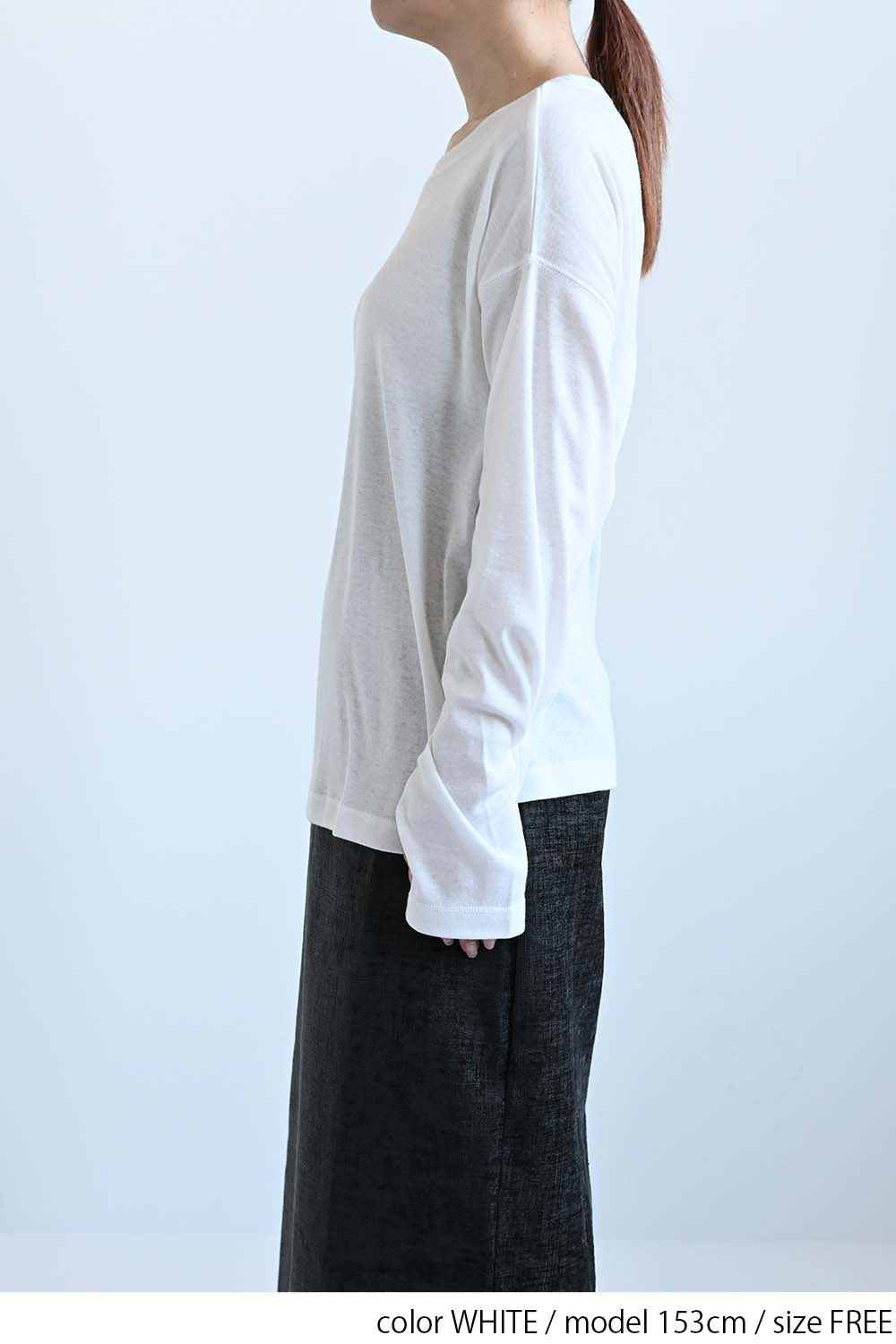 やわらかストレッチ長袖指穴Tee